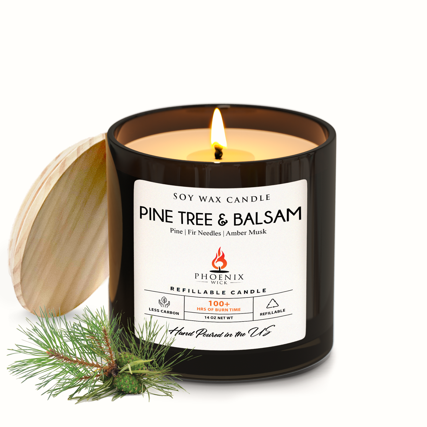 Pine Tree & Balsam - 14oz Filled Candle