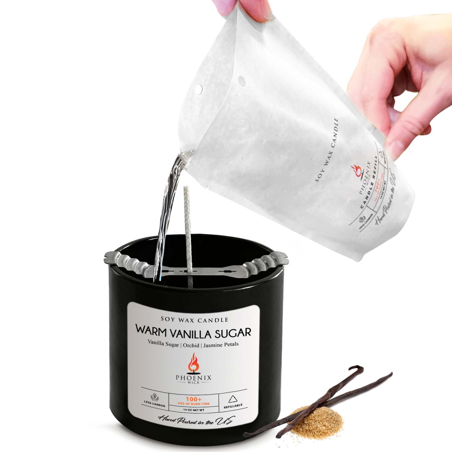 Warm Vanilla Sugar - Candle-Making Kit + Jar