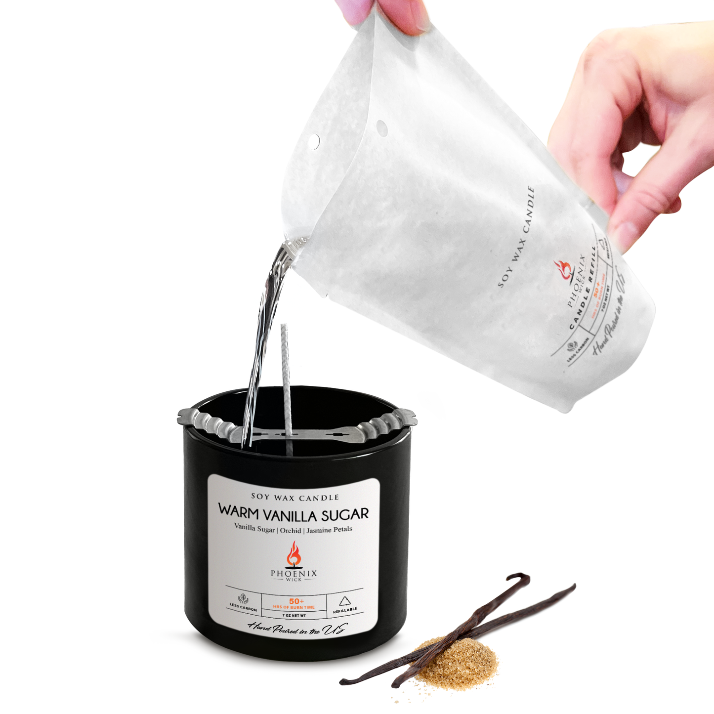 Warm Vanilla Sugar - Candle-Making Kit + Jar